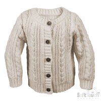 CD16-BI: Long Sleeve Biscuit Knitted Cardigan (0-12 Months)